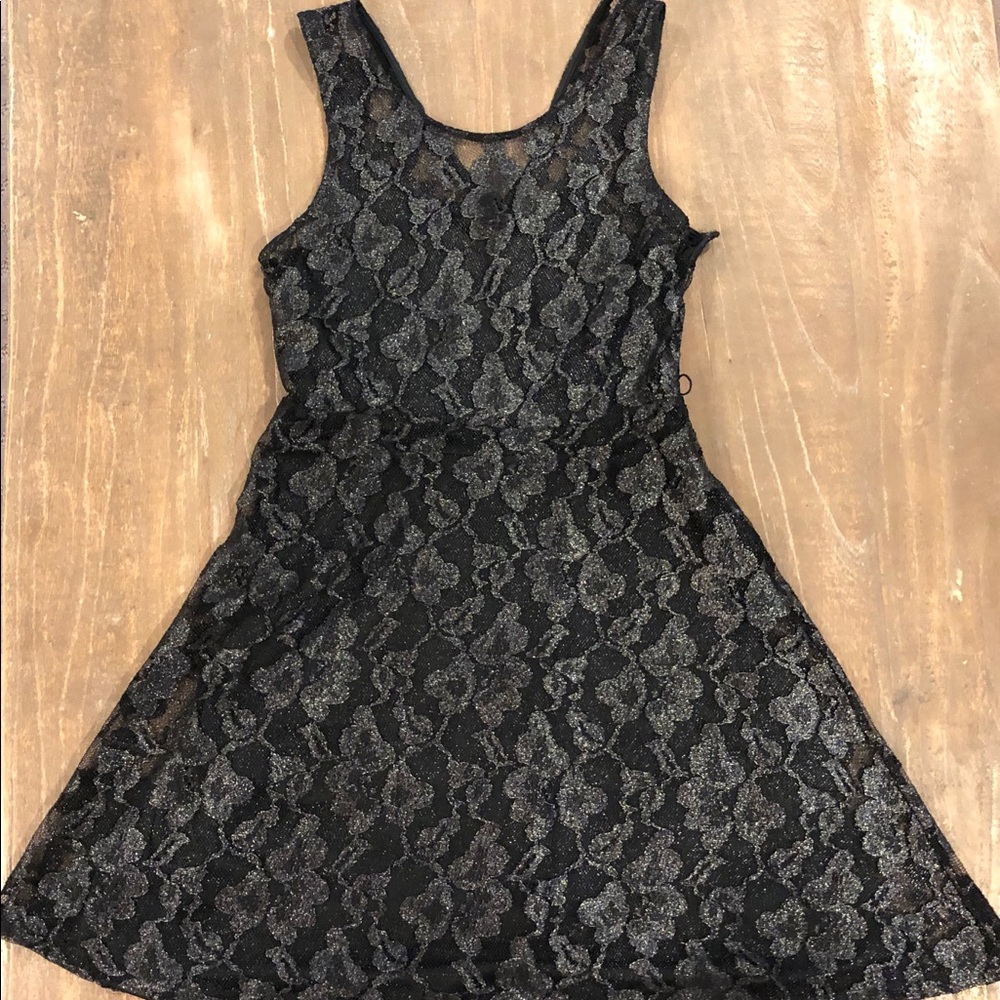 A Line Lace Sparkly Dress